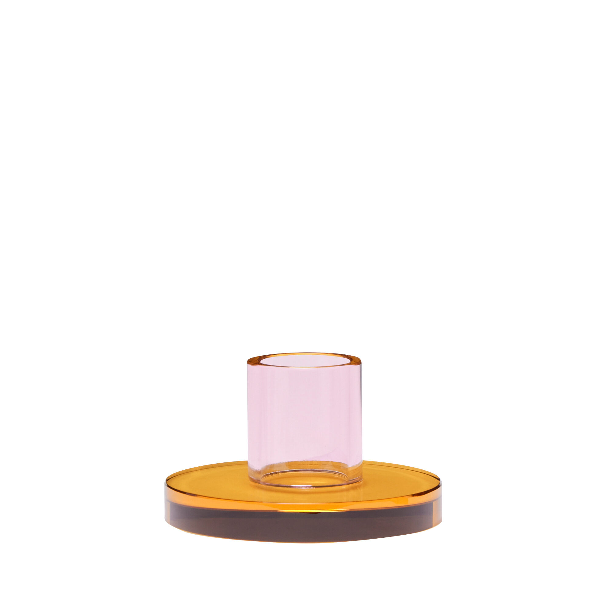 Hubsch Astra Candleholder Small in Pink, Orange