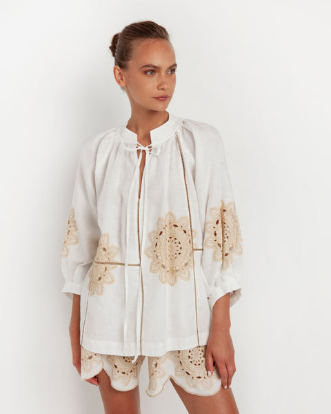 Daisy Tunic White/Cream