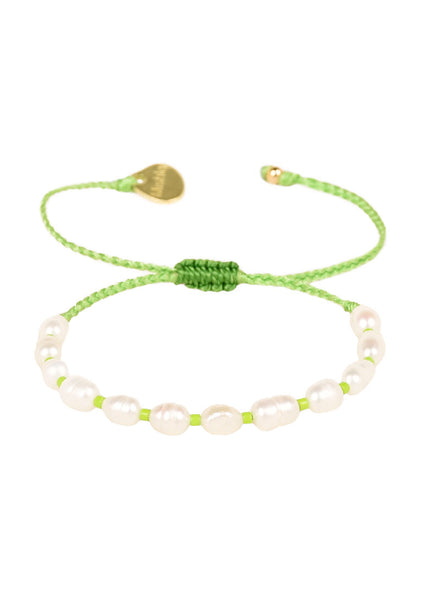 Mishky Dotted Pearls Bracelet - Green