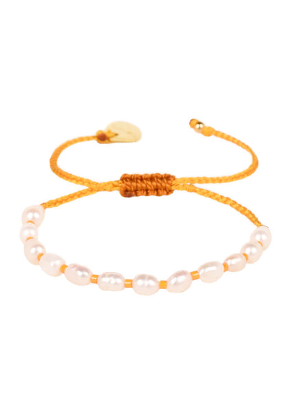Mishky Dotted Pearls Bracelet - Orange