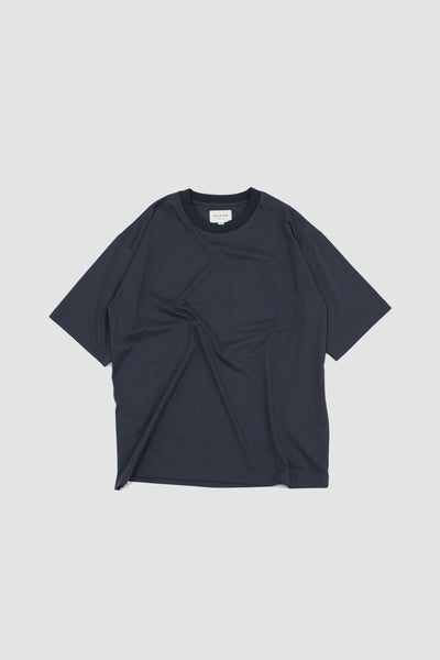 Knitted Rib T-shirt Slate Blue