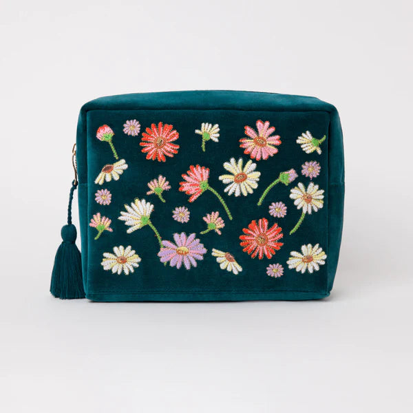 Wildflower Wash Bag - Rich Blue