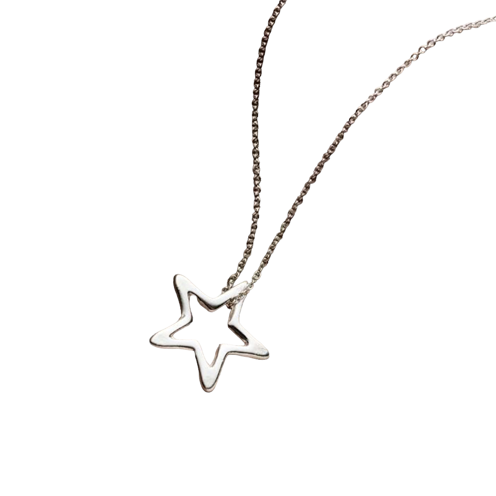 Posh Totty Designs Sterling Silver Open Star Necklace