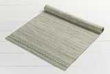 Waltons of Yorkshire Small Sage Green Diamond Weave Stripe Recycled Plastic Rug