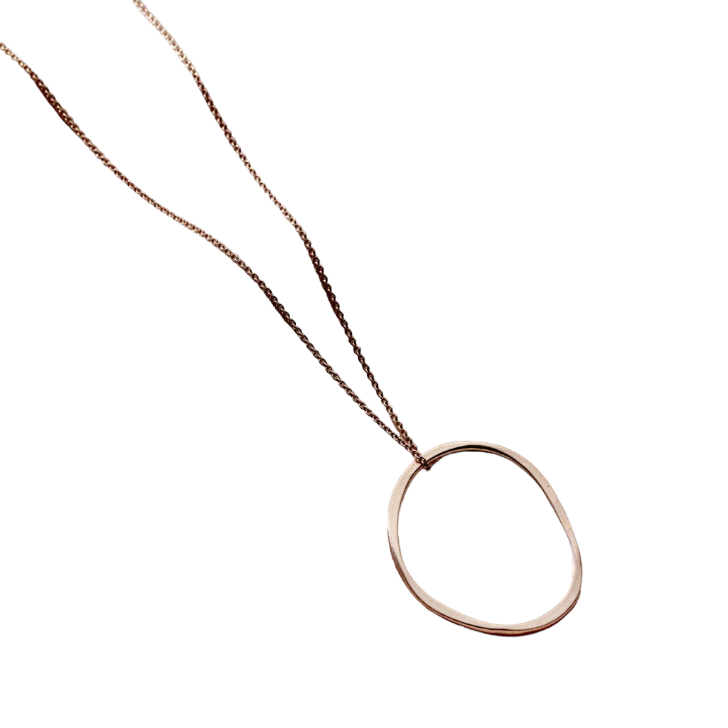 Posh Totty Designs Rose Gold Fine Organic Hoop Necklace