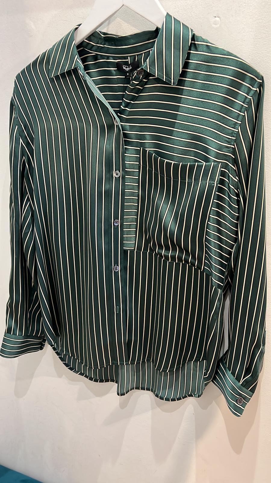 Rails Spencer Silk Shirt Forest Stripe