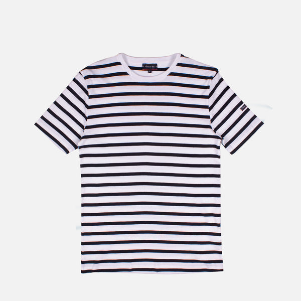 Armor Lux T-shirt - White/navy Blue