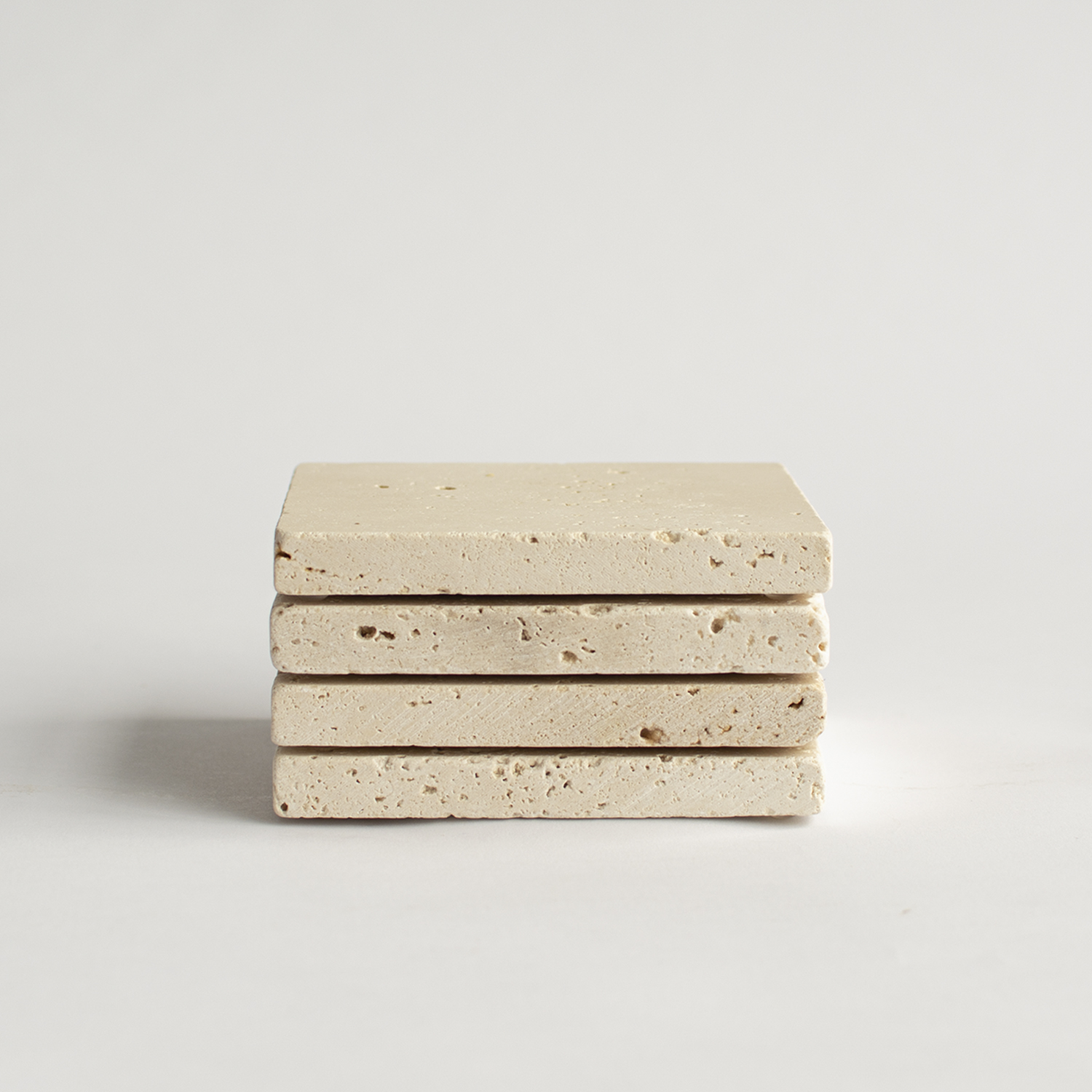 Travertine Square Coasters