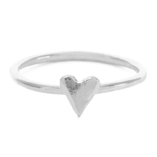 épanoui Heart Charm Ring - Silver