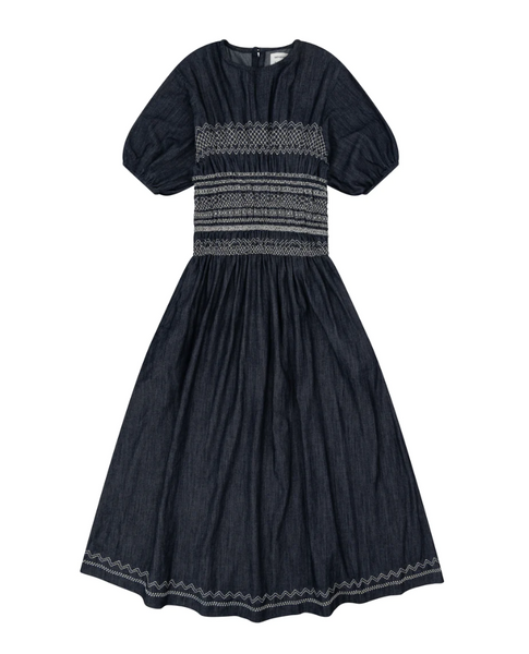 Sally Washed Indigo Dress