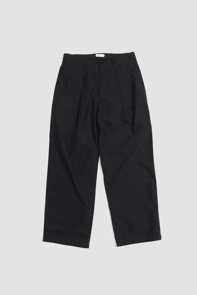 Deep Tuck Baker Pants Black Navy