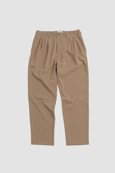 4 Tuck Relaxed Pants Light Brown