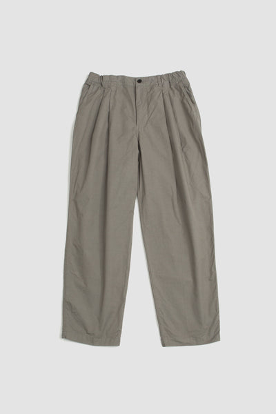 Garment-dye 2 Tuck Pants Grey Khaki