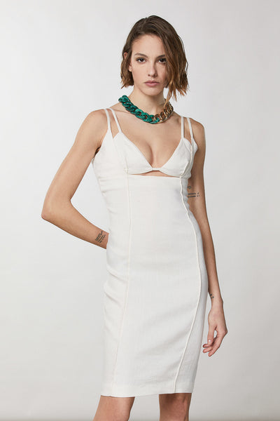 Sheath Dress - Linen White