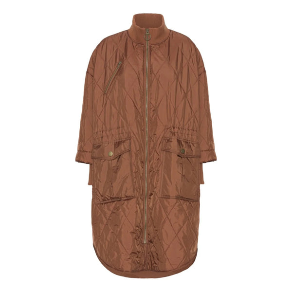 Nuka Quilted Coat - Cognac