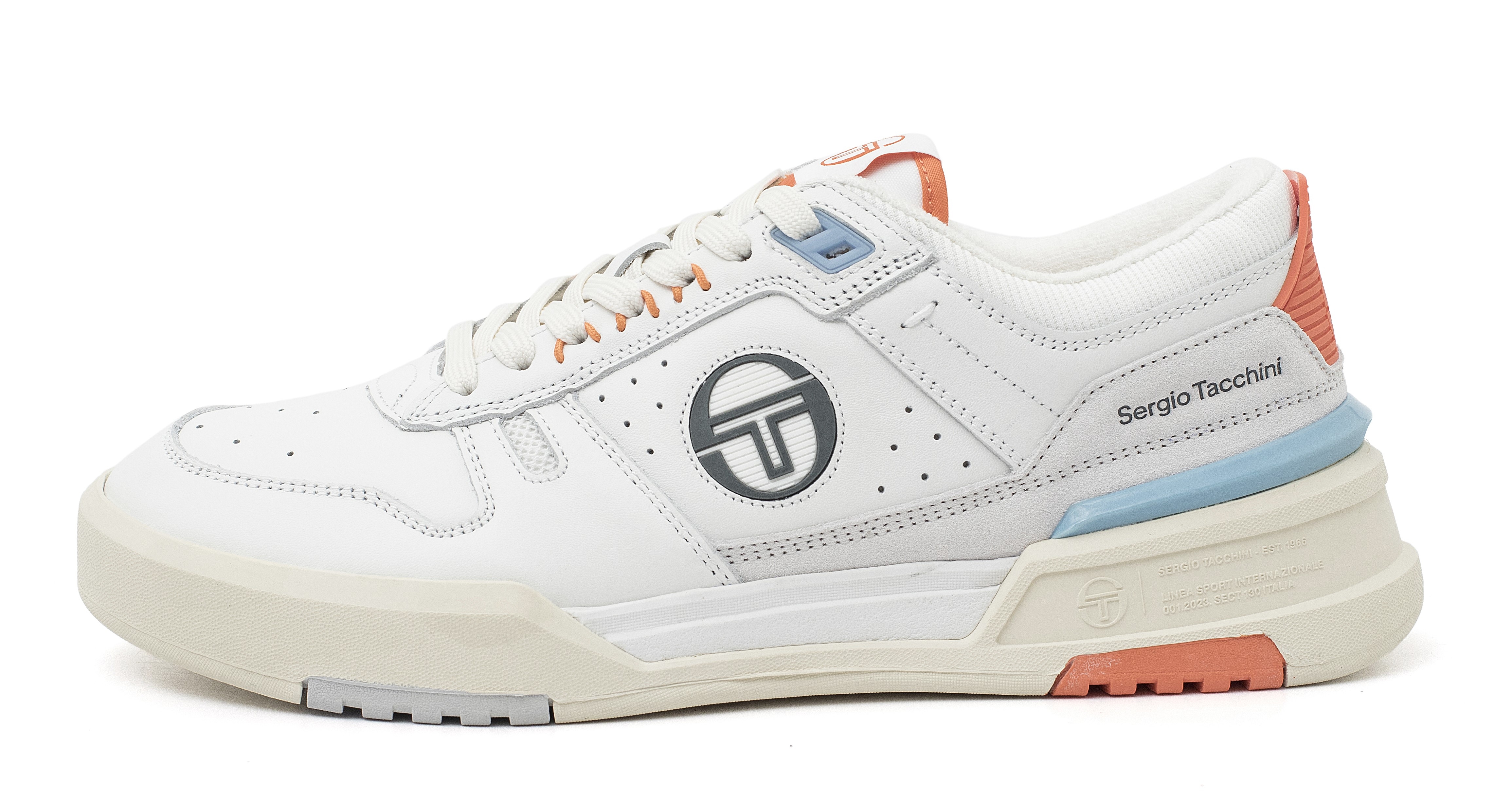 Sergio Tacchini Bb Court Lo Sneaker White Seedpearl & Orange Clown