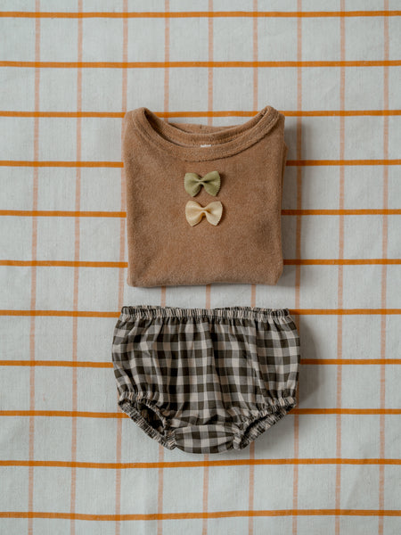 Olive Gingham Shortie