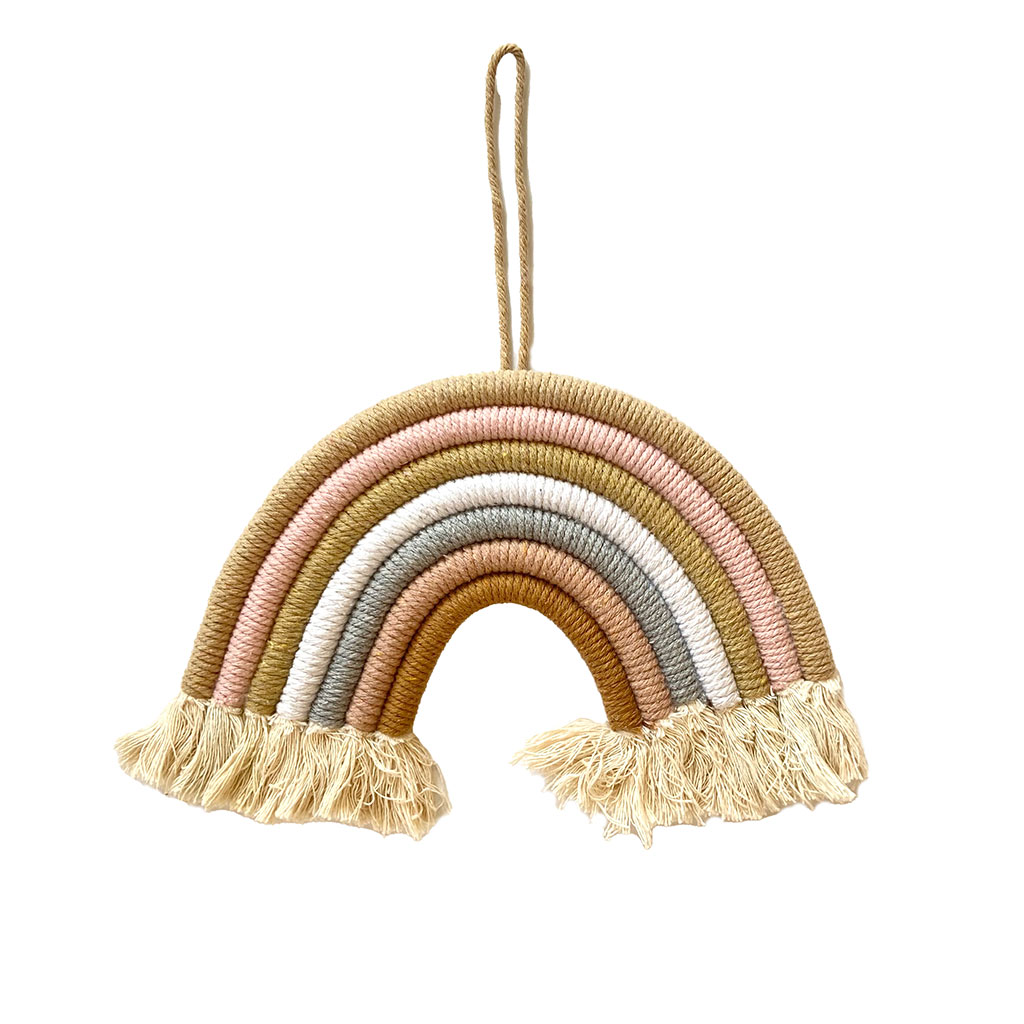 Pastel Rainbow Woven Hanging Decoration