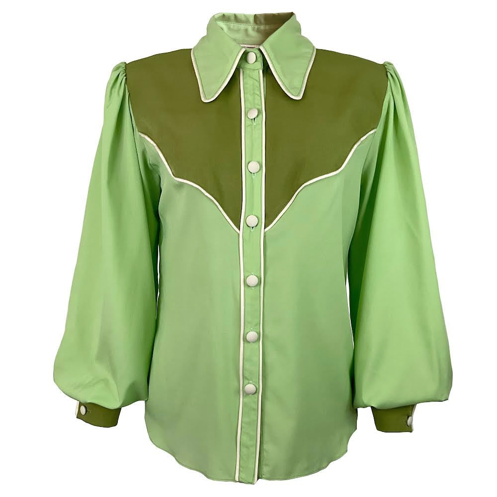 Green Anytime Cowboy Blouse