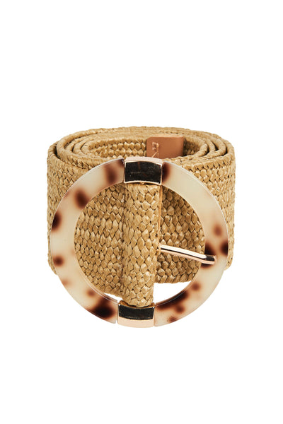 Raffia Style Belt - Natural