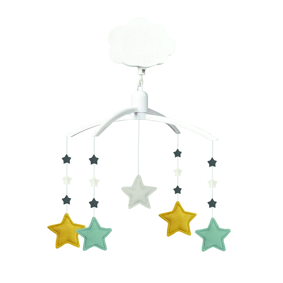 Trousselier Musical Mobile Stars - Celadon Green & Curry
