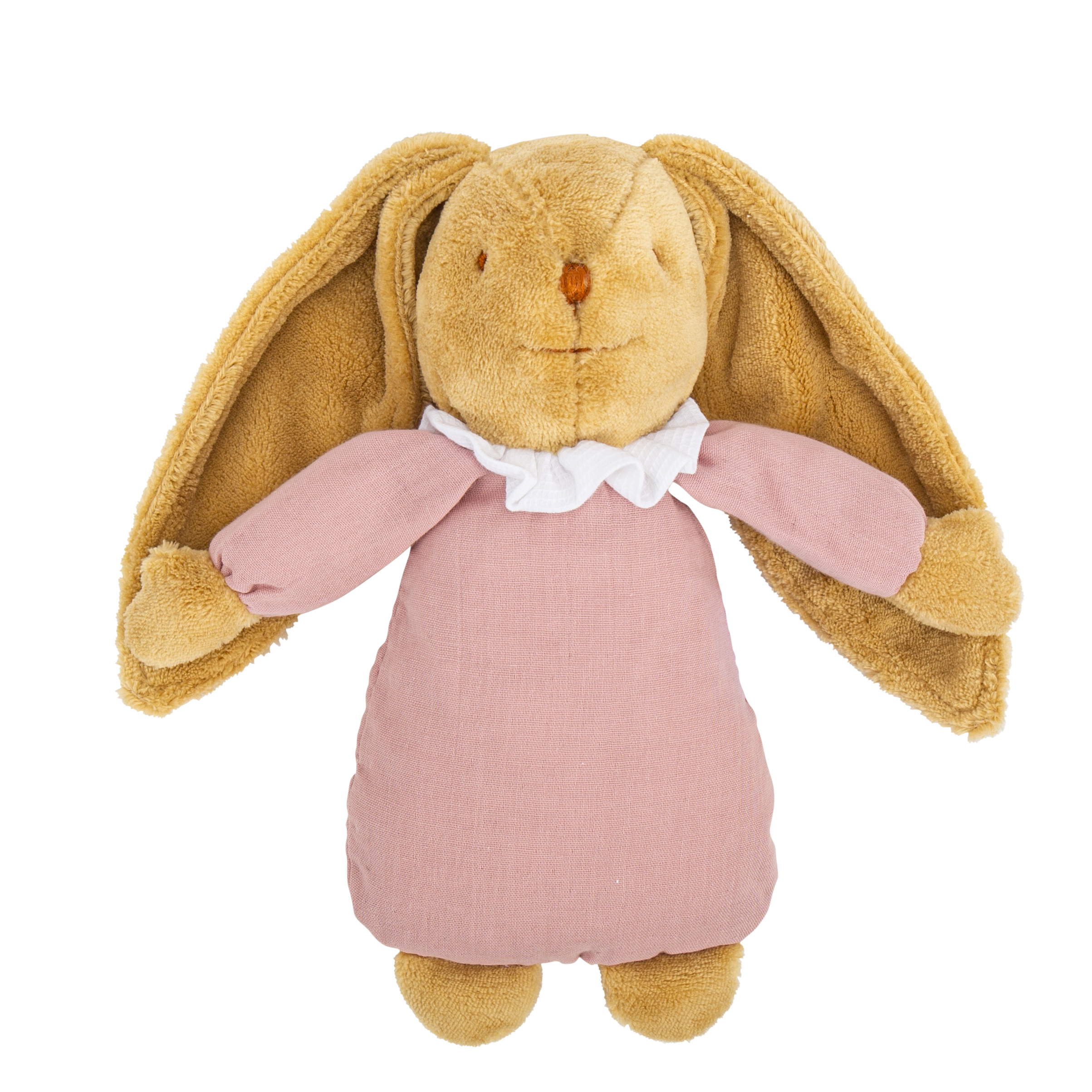 Trousselier Musical Bunny Fluffy 25Cm - Old Pink Organic Cotton