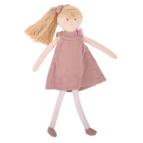 Trousselier Doll with Dress 30Cm - Old Pink Organic Cotton