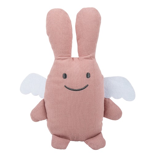 Trousselier Angel Bunny Comforter 20Cm - Old Pink Organic Cotton