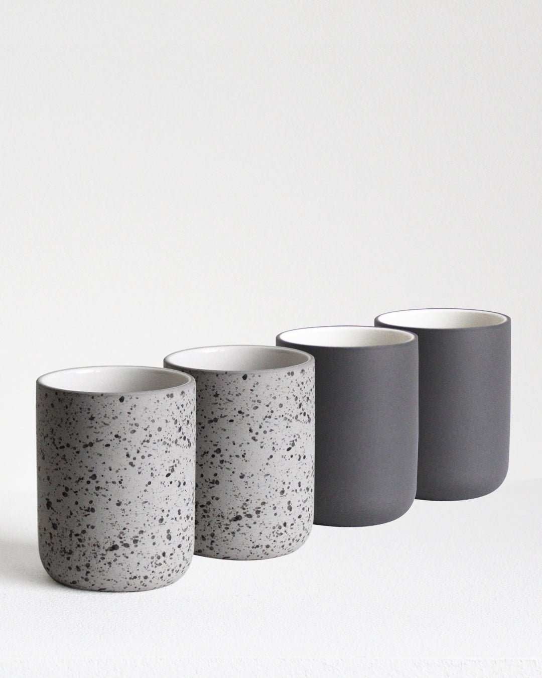 archive studio Coffee Cups - Set of 4 in Dark Grey