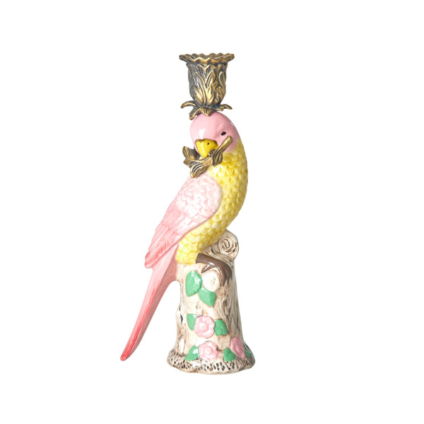 Soft Pink Bird Candle Holder