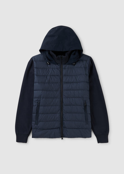 Woolrich Men's Sundance Hybrid Jacket In Melton Blue