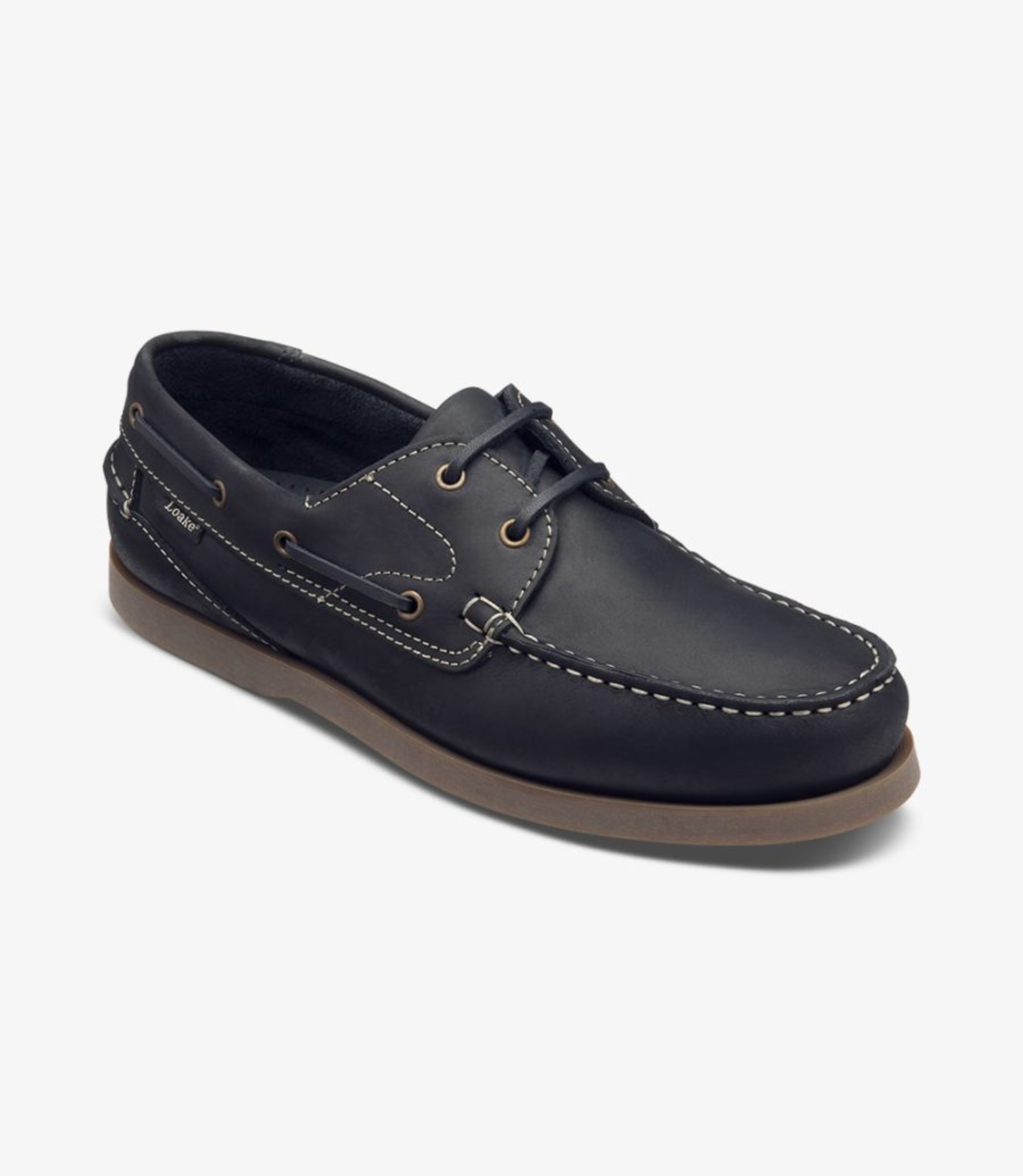 Loake Lymington Shoes in Navy Nubuck