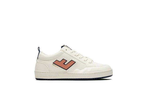 Roland V 10 Trainers - White Coral Apricot & Navy