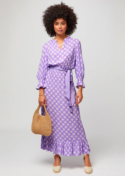 Maeve Tea Dress - Geo Lavender