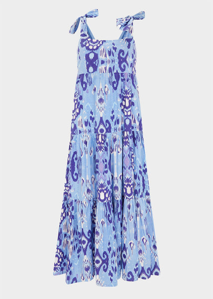 Tabitha Maxi Dress - Ikat Blue