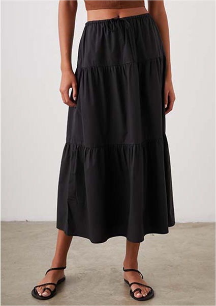 Mary Cotton Mix Skirt Black