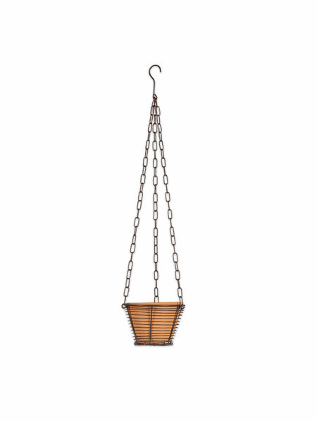 Kappil Terracotta & Wire Hanging Planter - Small