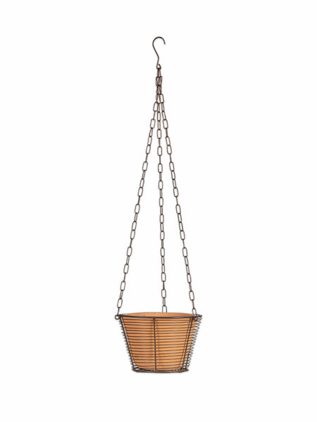 Kappil Terracotta & Wire Hanging Planter - Large