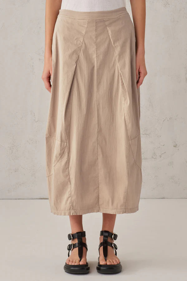 Transit Stretch Cotton Rounded Skirt