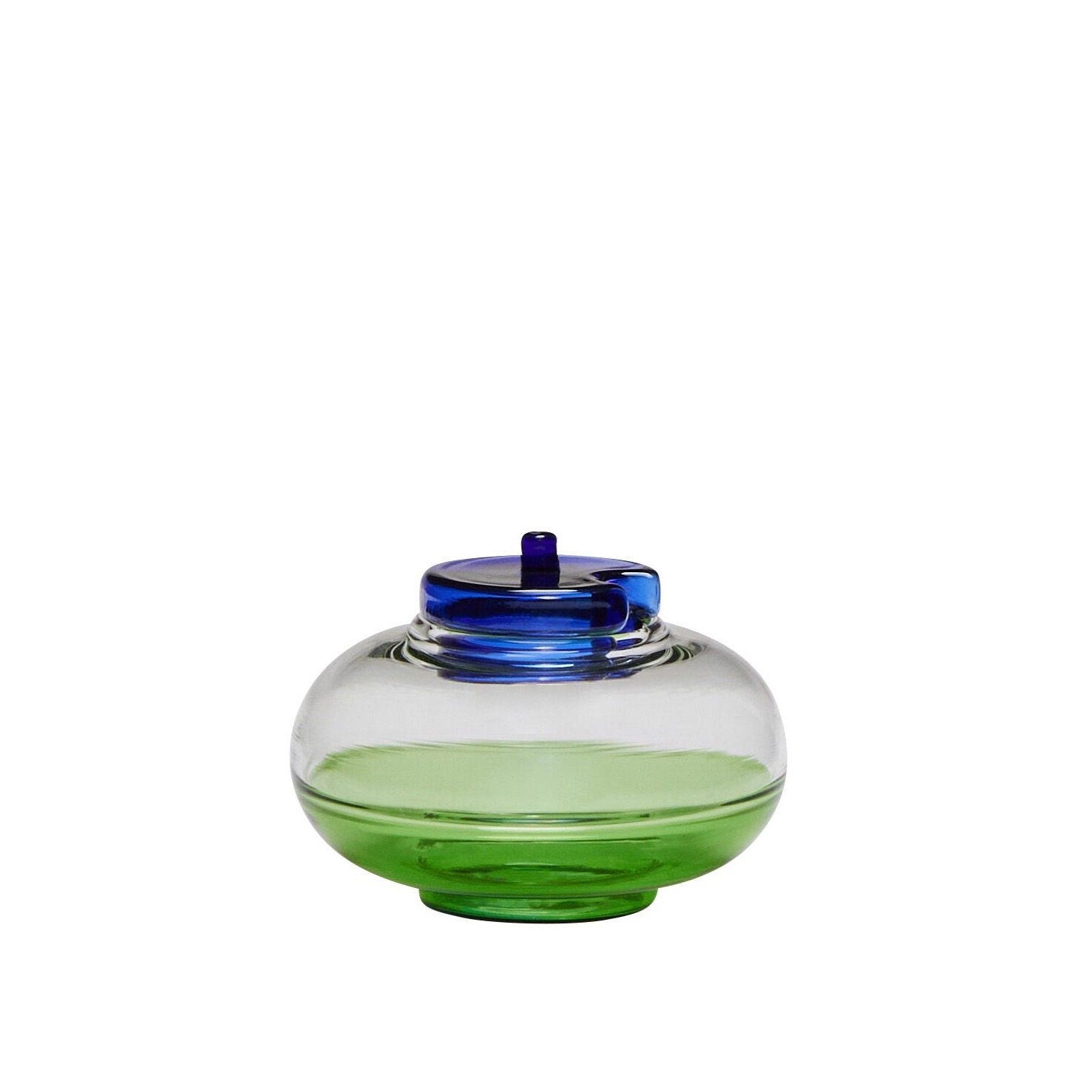 Hubsch NoRush Sugar Bowl in Blue, Clear, and Green
