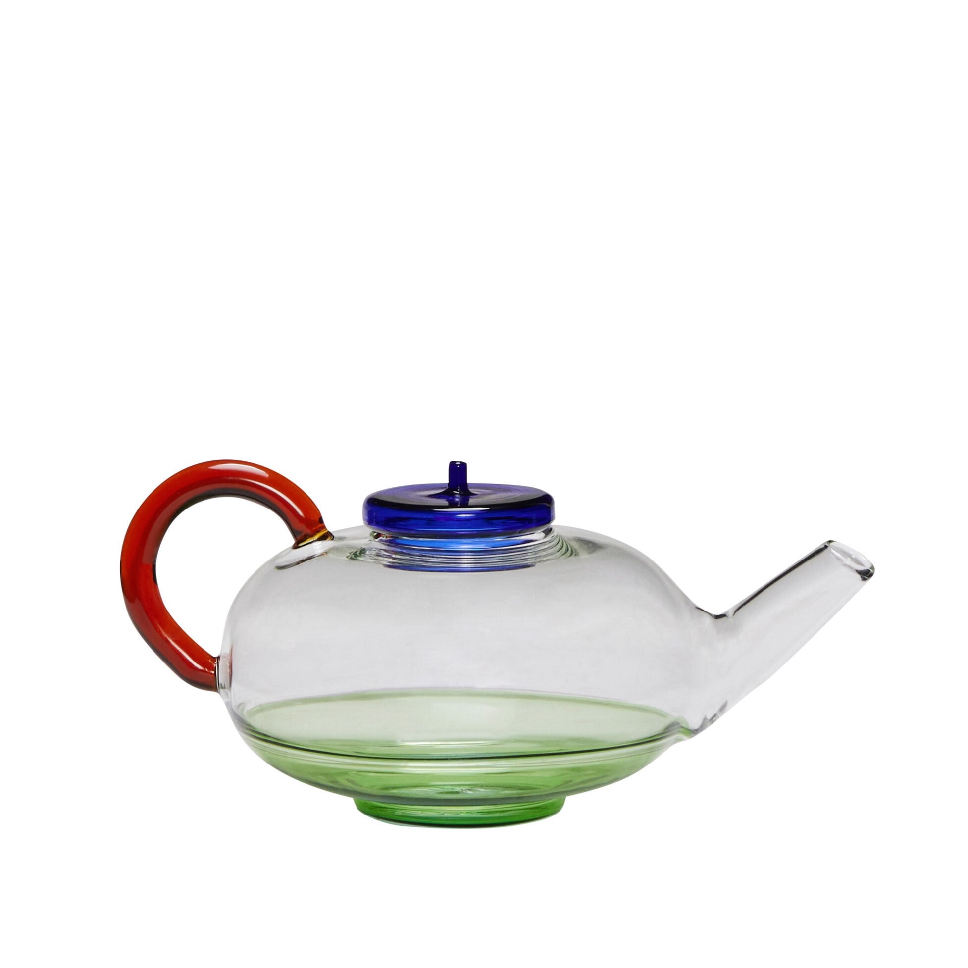 Hubsch NoRush Teapot in Blue, Clear and Green