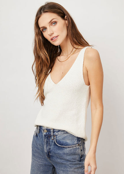 Maise Knit Tank - White