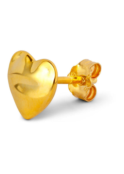 Melted Heart Earring- Gold Plated 1pcs
