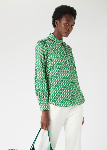 Otillia Blouse - Salver Parakeet