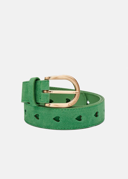 Cut It Out Heart Belt - Green