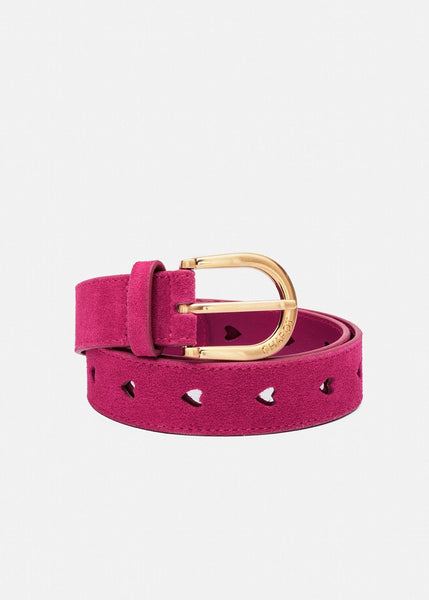 Cut It Out Heart Belt - Aubergine