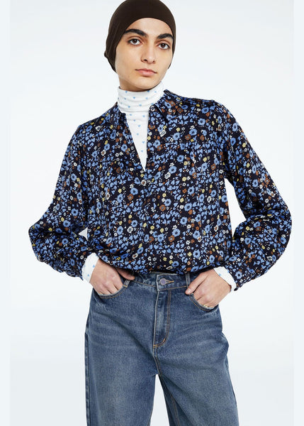 Nina Blouse - Itsy Ditsy Blue