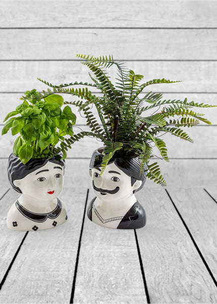 Man And Woman Ceramic Pots - Large