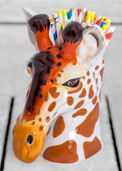 Ceramic Giraffe Head Vase