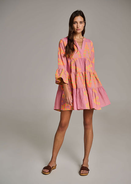 Ella Dress - Pink Orange